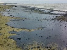 Огромное масляное пятно появилось на поверхности Черного моря