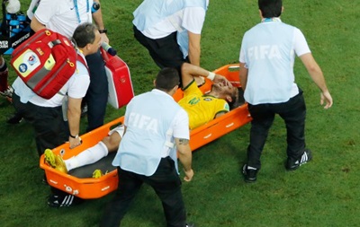 Чемпионат мира для Неймара закончен из-за травмы позвоночника 