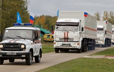 Російський гуманітарний конвой в їде в Україну у Харківській області - Кучма