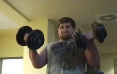 Кадыров показал свою тренировку в тренажерном зале 