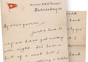 C молотка ушло последнее письмо руководителя оркестра Титаника