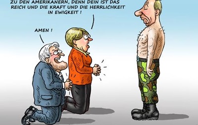 Карикатуры на встречу Меркель и Олланда с Путиным взорвали интернет