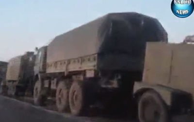 Появилось видео колонны военной техники РФ у границ Харьковской области