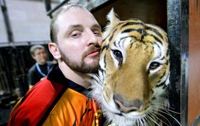 На російського приборкувача Запашного під час зйомок напав тигр