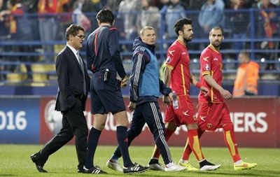Россия и Черногория не доиграли матч отбора на Евро-2016