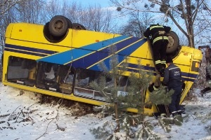 Во Львовской области перевернулся рейсовый автобус: пострадали 17 человек - ДТП