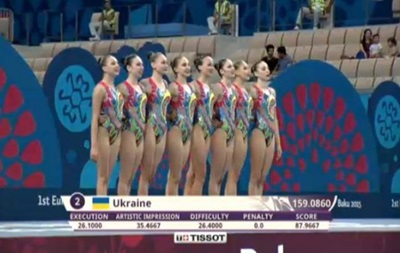 Збірна України із синхронного плавання - бронзовий призер Європейських ігор