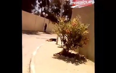 Появилось видео стрельбы в тунисском отеле