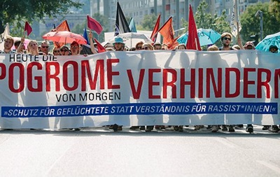 Жители Дрездена вышли на улицу в поддержку мигрантов