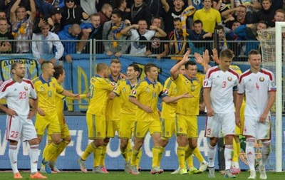 Сборная Украины добивается уверенной победы над Беларусью
