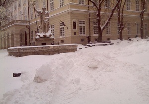 новости Львова - непогода - погода - Во Львове за последние два дня выпало 45 млн кубометров снега