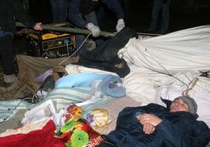 В Донецке шесть чернобыльцев провели ночь под открытым небом