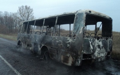 На Виннитчине сгорел пассажирский автобус