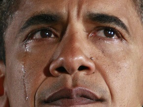 Обама расплакался во время митинга