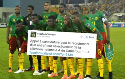 Збірна Камеруну шукає головного тренера за оголошенням
