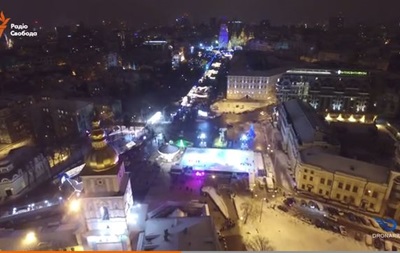 Новий рік у Києві з висоти пташиного польоту