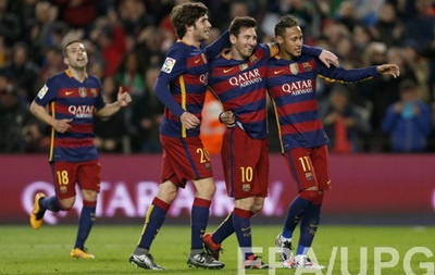 Месси и Суарес отправили семь мячей в ворота Валенсии в Кубке Испании