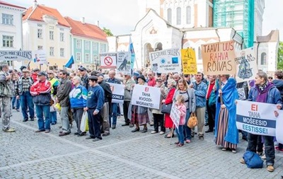 В Эстонии прошли антимигрантские акции