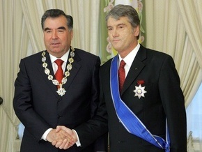 Ющенко встретился с президентом Таджикистана