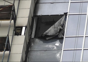 В Донецке возле Донбасс Арены горел строящийся к Евро-2012 отель