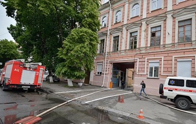 В здании полиции Киева произошел пожар