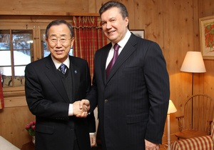 Янукович обсудил с генсеком ООН вопросы ядерной и продовольственной безопасности