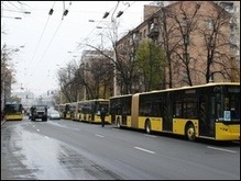 Киев хочет устроить отдельные полосы движения для общественного транспорта