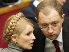 Тимошенко не пригласила Яценюка на коалиционные переговоры