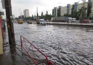 Левый берег Киева затопило