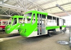 новости Киева - трамвай Каштан - трамвай - транспорт - Власти Киева обещают запуск трехсекционного трамвая через месяц