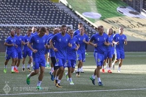 Игроки Динамо испытали искусственный газон стадиона в Берне