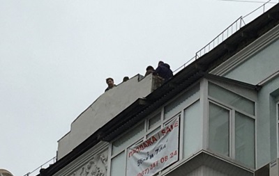 Появилось видео с Саакашвили на крыше