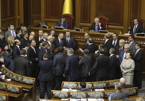 БЮТ покинул зал заседаний из-за нежелания Рады декриминализировать статью Тимошенко
