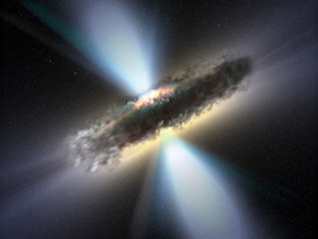 Астрономы увидели, как сверхмассивная черная дыра поглощает материю
