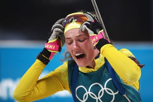 Биатлон: Шведка Оэберг сенсационно стала олимпийской чемпионкой