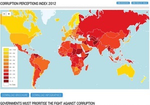 Украина делит с охваченной войной Сирией 144-е место в рейтинге восприятия коррупции