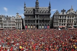 Збірну Бельгії в Брюсселі зустріли тисячі вболівальників