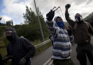 В Испании шахтеры вышли на баррикады, протестуя против сокращения финансирования отрасли