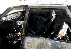 В Мукачево загорелся и взорвался автомобиль наблюдателя на парламентских выборах