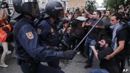 В центре Мадрида произошли ожесточенные столкновения