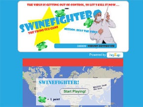 В интернете появилась игра про свиной грипп Swinefighter