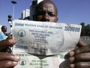 В Зимбабве готовят к выпуску банкноту номиналом в 200 миллионов долларов