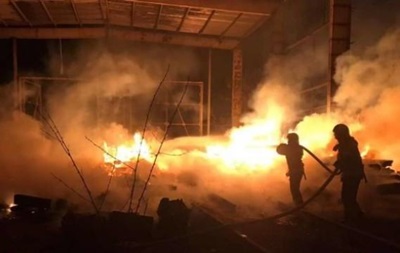 В Киеве горело железнодорожное депо