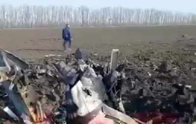 Появилось видео с места крушения самолета в России
