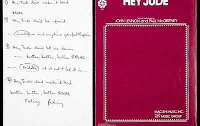 Рукописный текст песни Beatles продали на аукционе почти за миллион