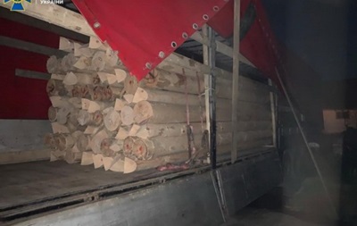 На Закарпатті затримали вантажівки з деревиною на мільйон