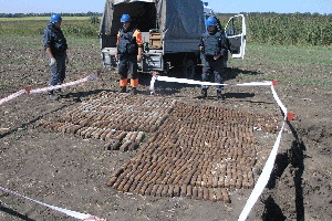 В Днепропетровской области пиротехники уничтожили 628 снарядов времен Второй мировой