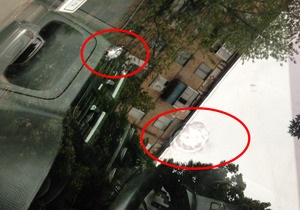 новости Киева - стрельба - В центре Киева неизвестный обстрелял три автомобиля
