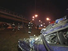 ДТП в Киеве: Автомобиль вылетел с Южного моста
