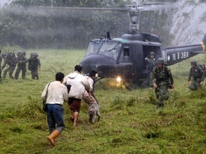 На Тайване разбился вертолет, используемый для спасения пострадавших от тайфуна